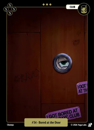 #34 Bored at the Door card art