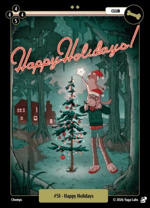 #51 Happy Holidays card art