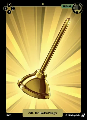 #70 The Golden Plunger card art