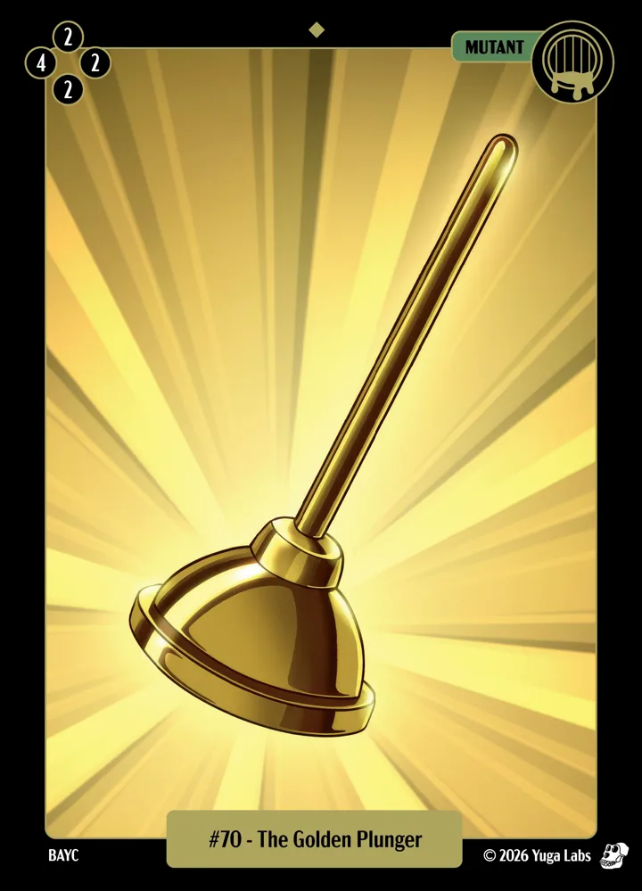 #70 The Golden Plunger card art