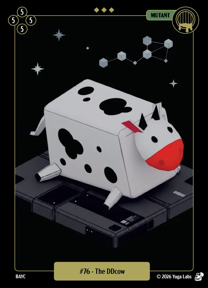 #76 The DDcow card art