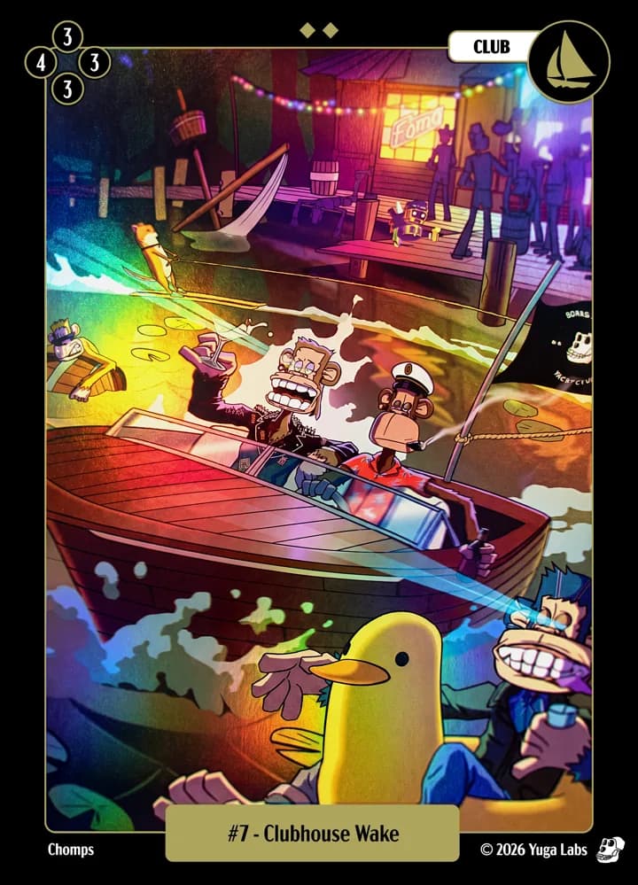 #7 Clubhouse Wake foil card art