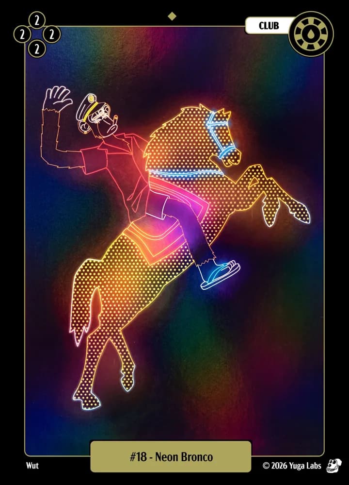 #18 Neon Bronco foil card art