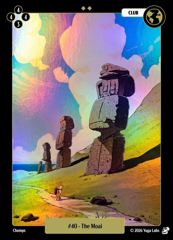 #40 The Moai foil card art