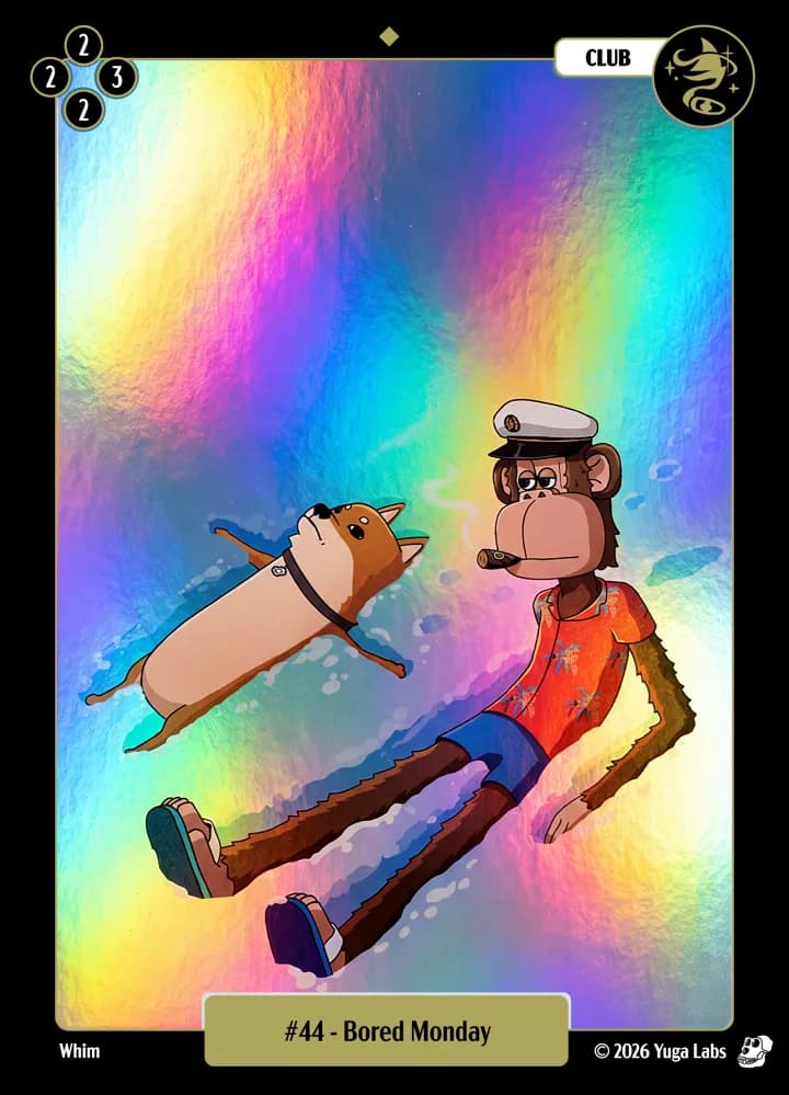 #44 Bored Monday foil card art