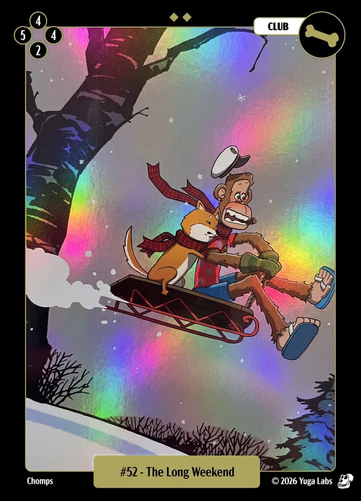 #52 The Long Weekend foil card art
