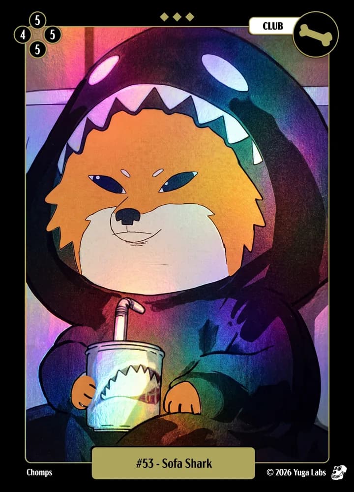 #53 Sofa Shark foil card art