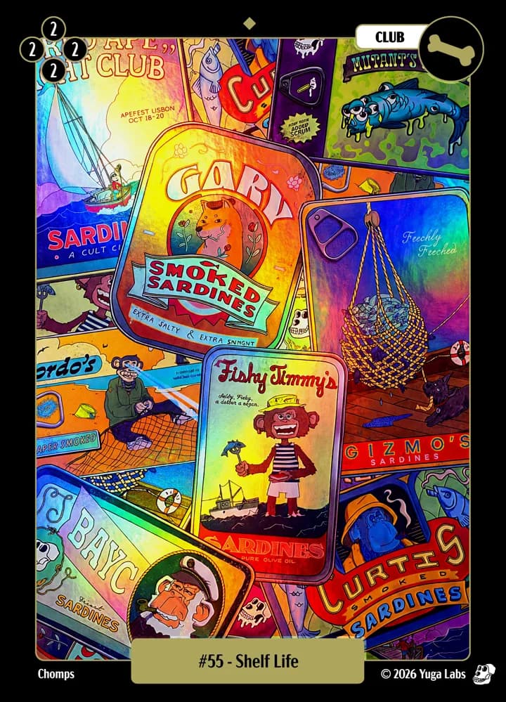 #55 Shelf Life foil card art