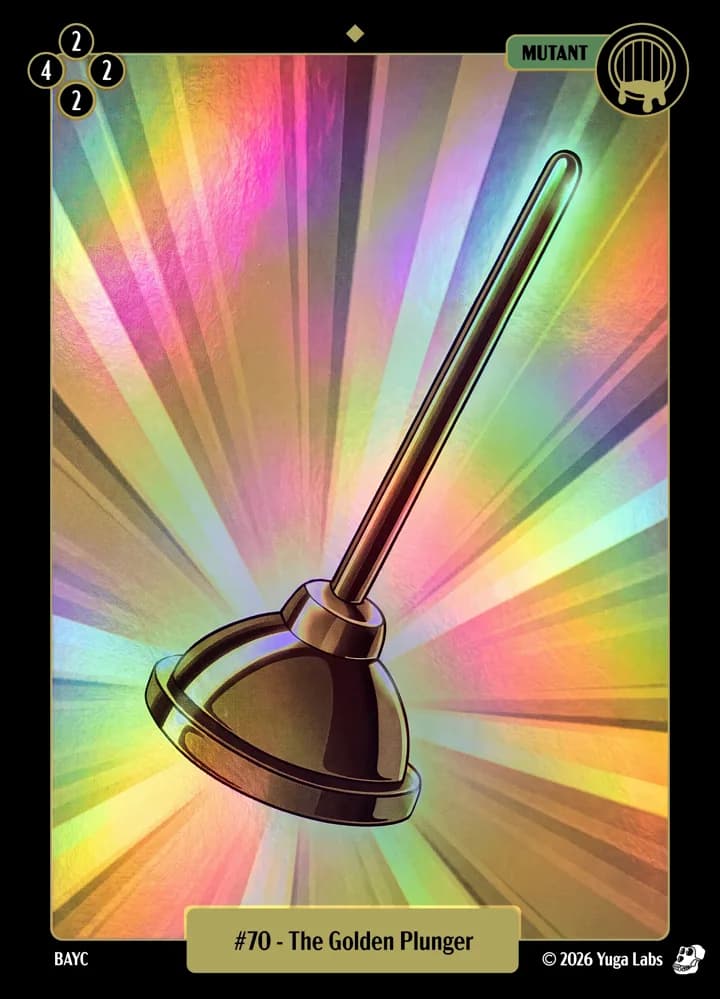 #70 The Golden Plunger foil card art