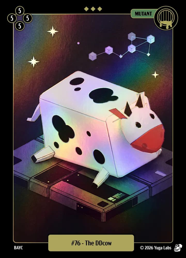 #76 The DDcow foil card art