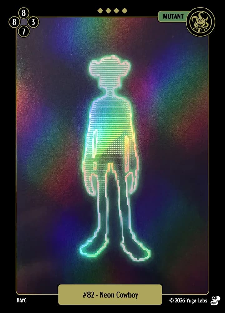 #82 Neon Cowboy foil card art