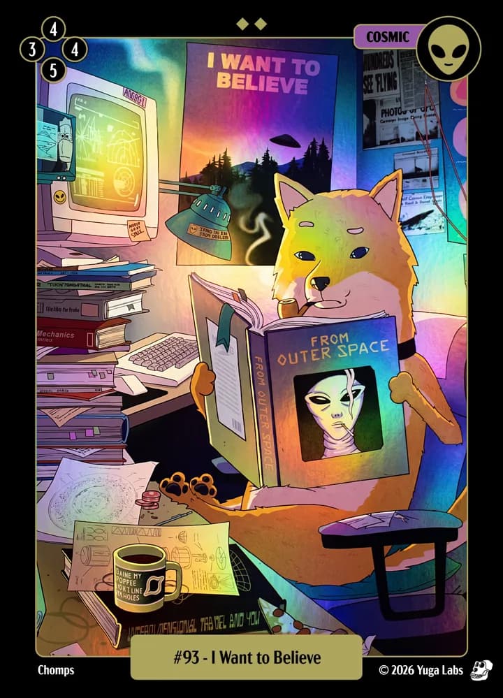 #93 I Want To Believe foil card art