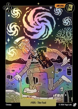 #105 The Fool foil card art