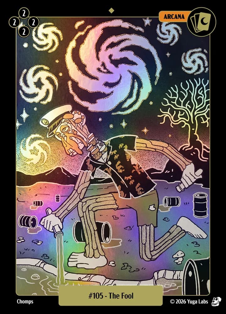 #105 The Fool foil card art