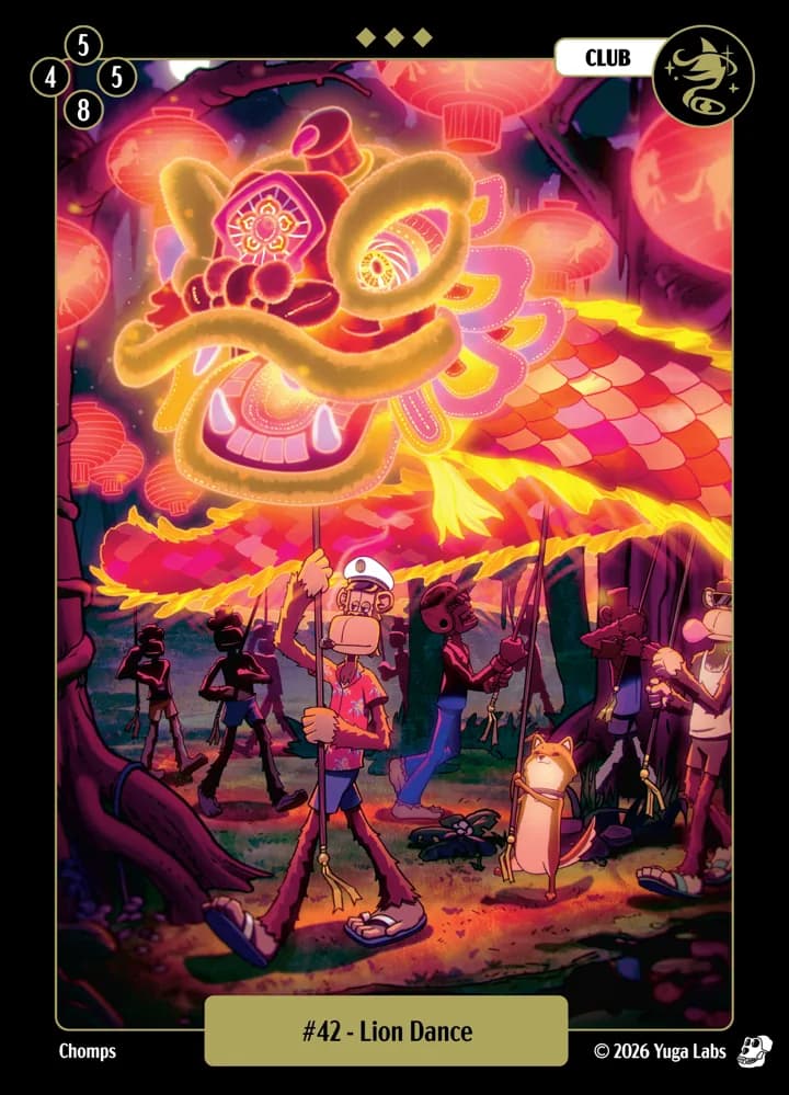 #42 Lion Dance card art