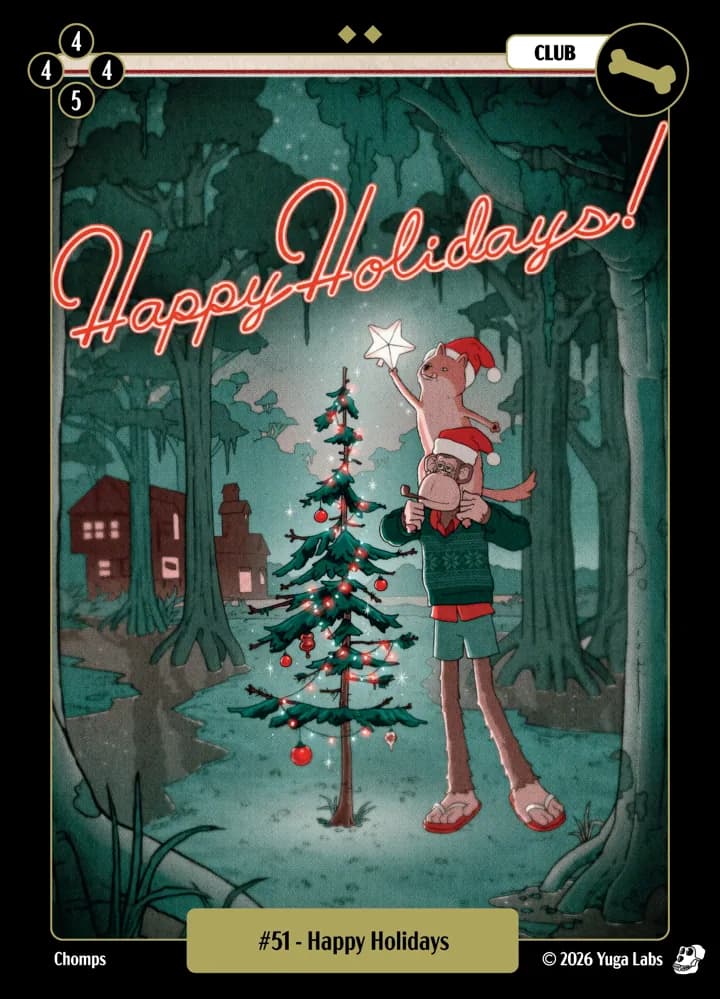 #51 Happy Holidays card art