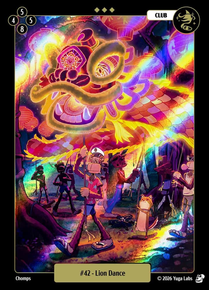#42 Lion Dance foil card art